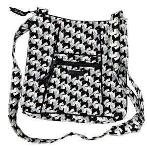 Vera Bradley Signature Print Classic Hipster Scottie‎ Dogs Crossbody Bag